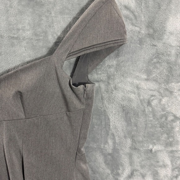 House of CB Cheri French Grey Fitted Mini Dress - Lace Up Back Fit Flare  L+ - Picture 5 of 16